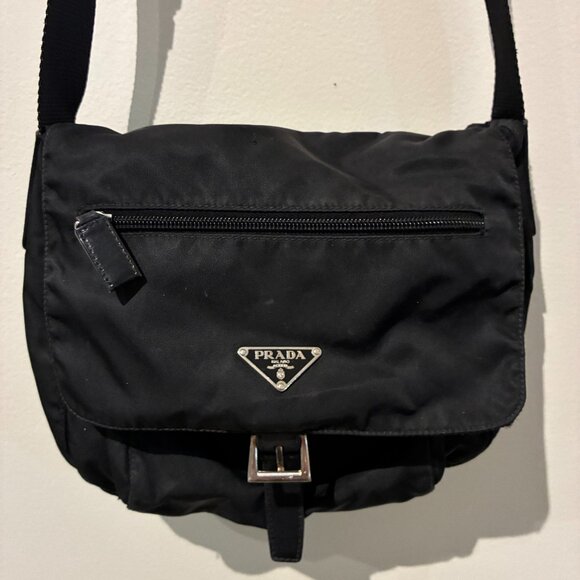 Prada Black Nylon Crossbody Bag with Adjustable Strap - Picture 1 of 10